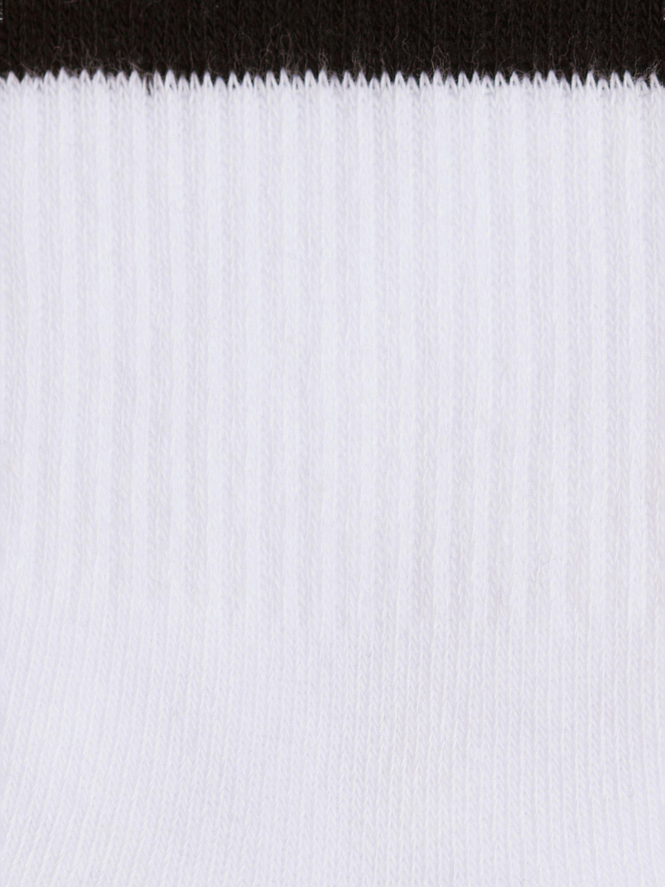 Product image 4 of 4, which shows Sweaty Betty Varsity Gripper Ankle Socks, Pack of 2, White/Black, 2.5-5