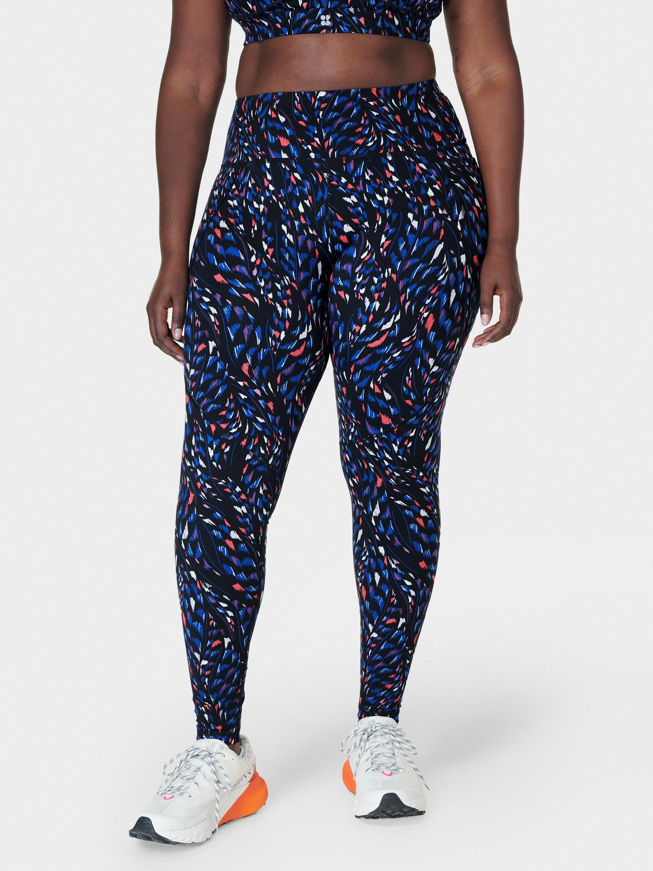 Sweaty Betty Power Gym Leggings, Black Coral Texture