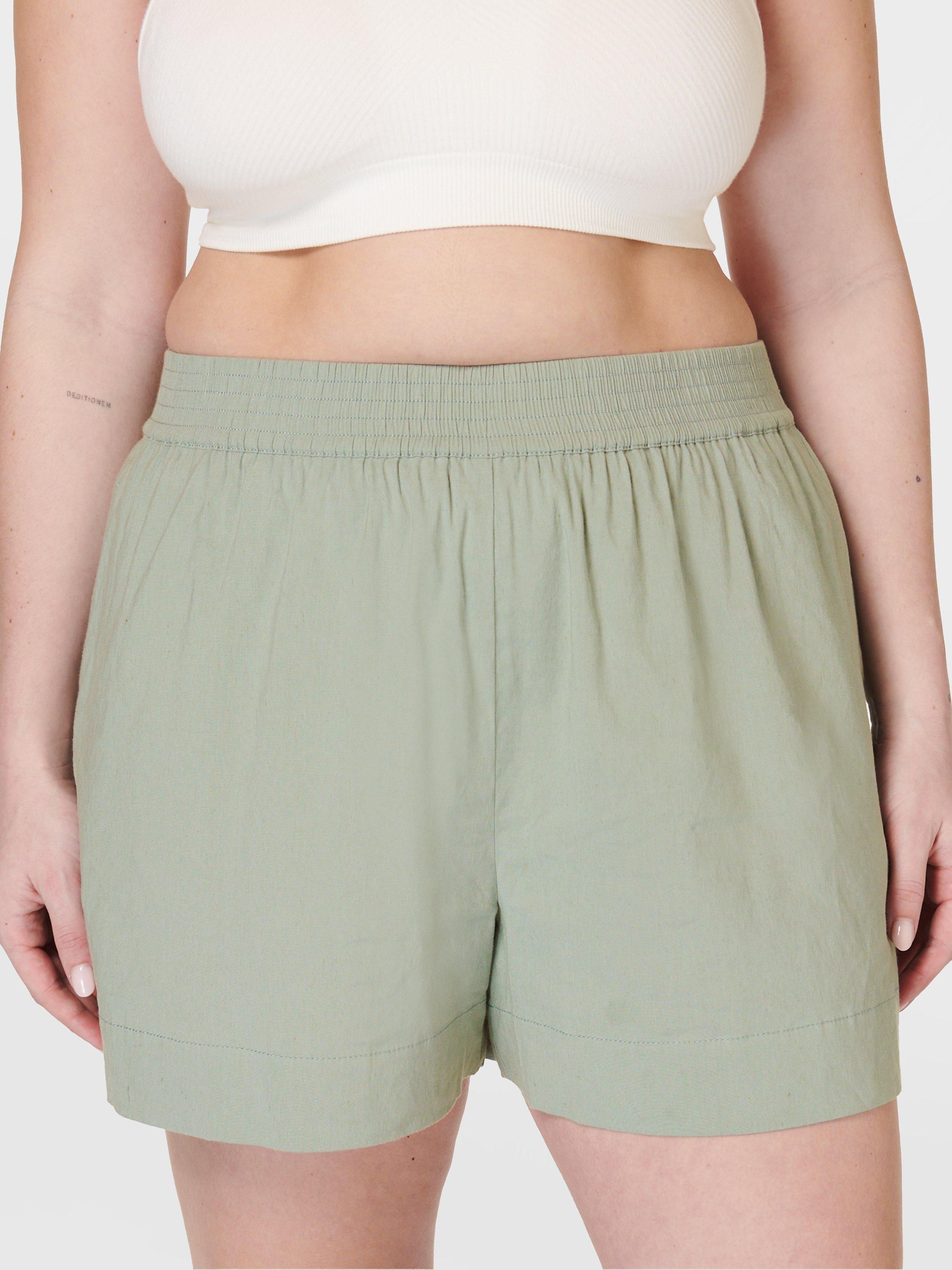 Stretch linen shorts deals