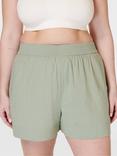 Sweaty Betty Summer Stretch Linen Blend Shorts, Savannah Green