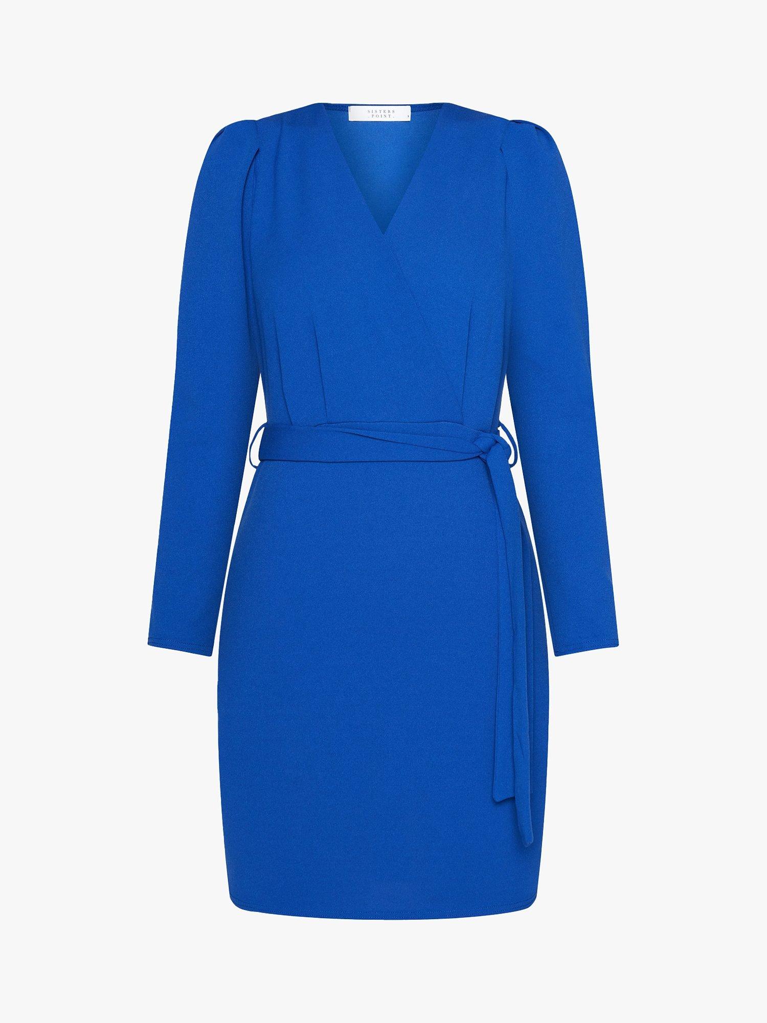 Product image 4 of 5, which shows Sisters Point Glut Wrap Mini Dress, Cobalt, L