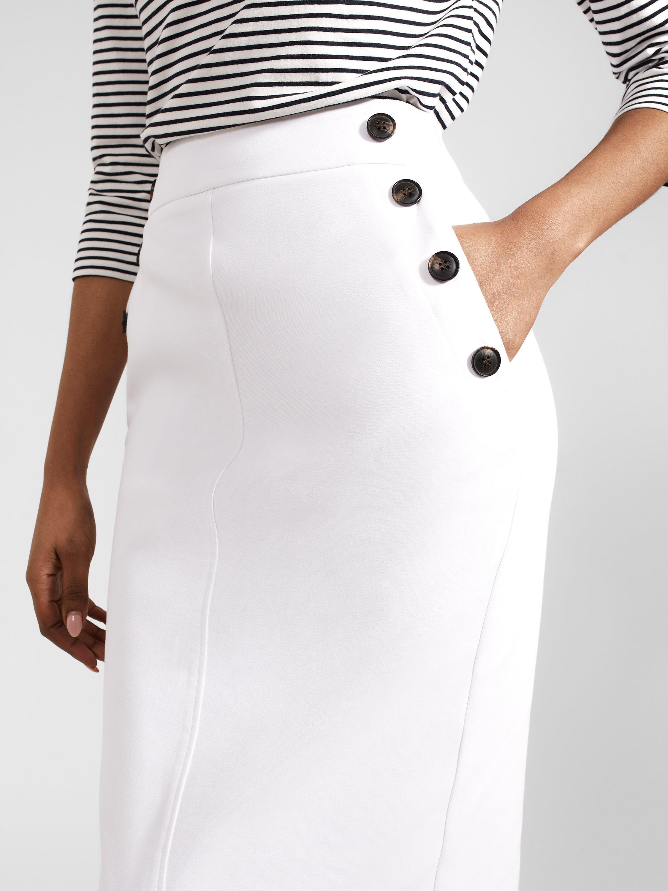 Plain white pencil skirt best sale