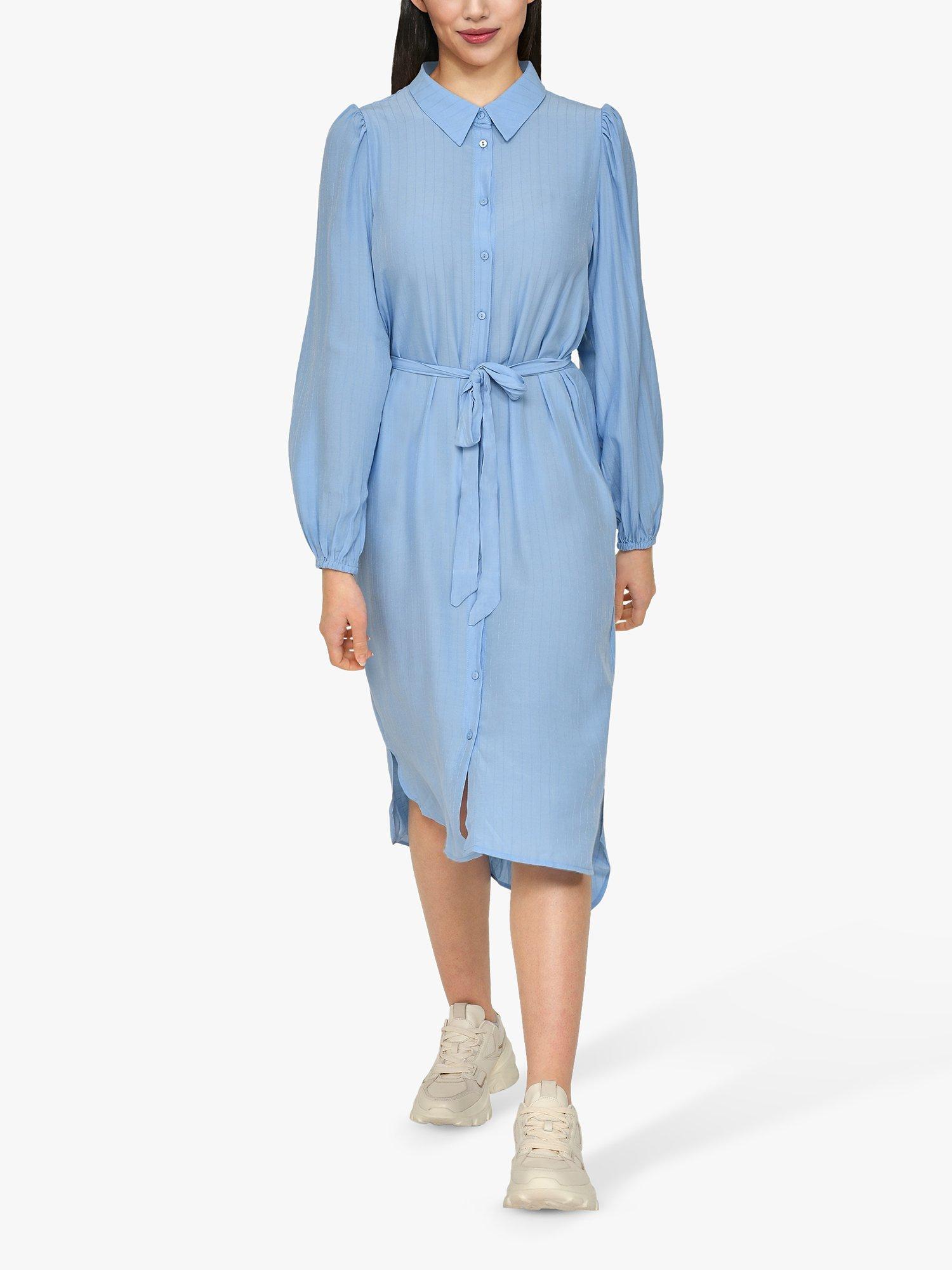 Product image 1 of 5, which shows Sisters Point Casual Look Shirt Dress, Sky Blue, XS