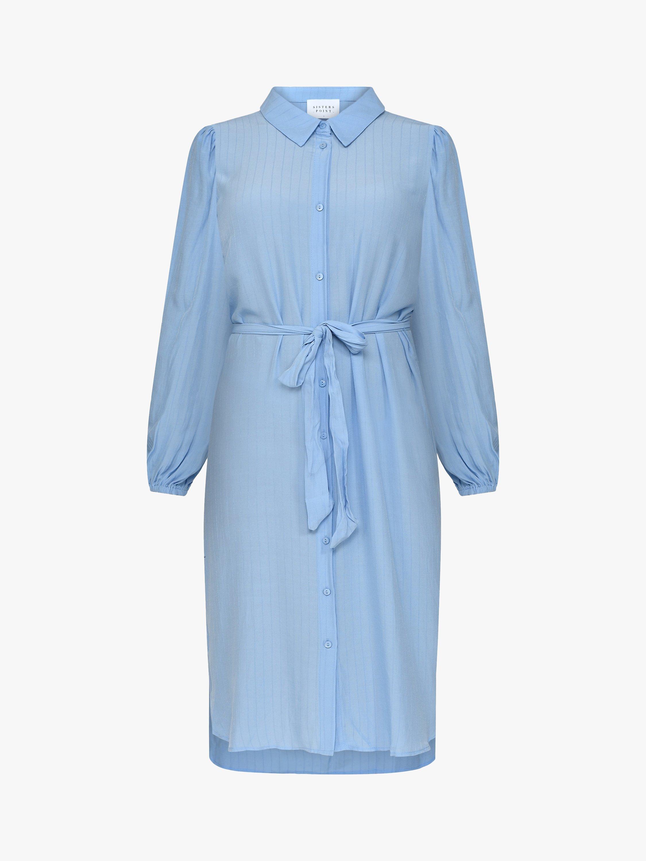 Product image 4 of 5, which shows Sisters Point Casual Look Shirt Dress, Sky Blue, XS