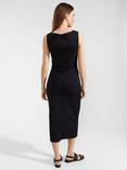 Hobbs Iliana Ruched Jersey Midi Dress, Navy