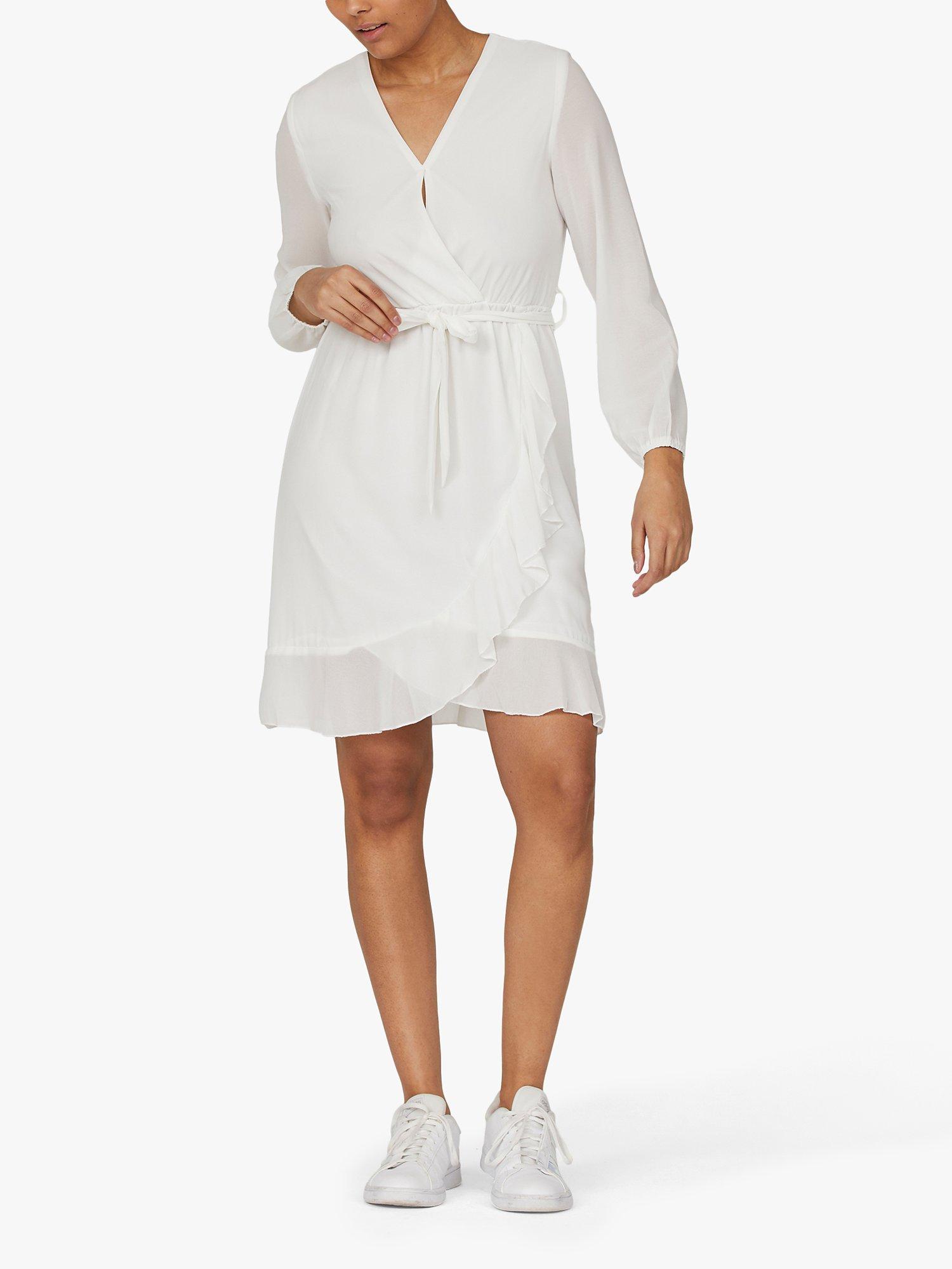 Product image 1 of 4, which shows Sisters Point New Greto Wrap Dress, Cream, XS