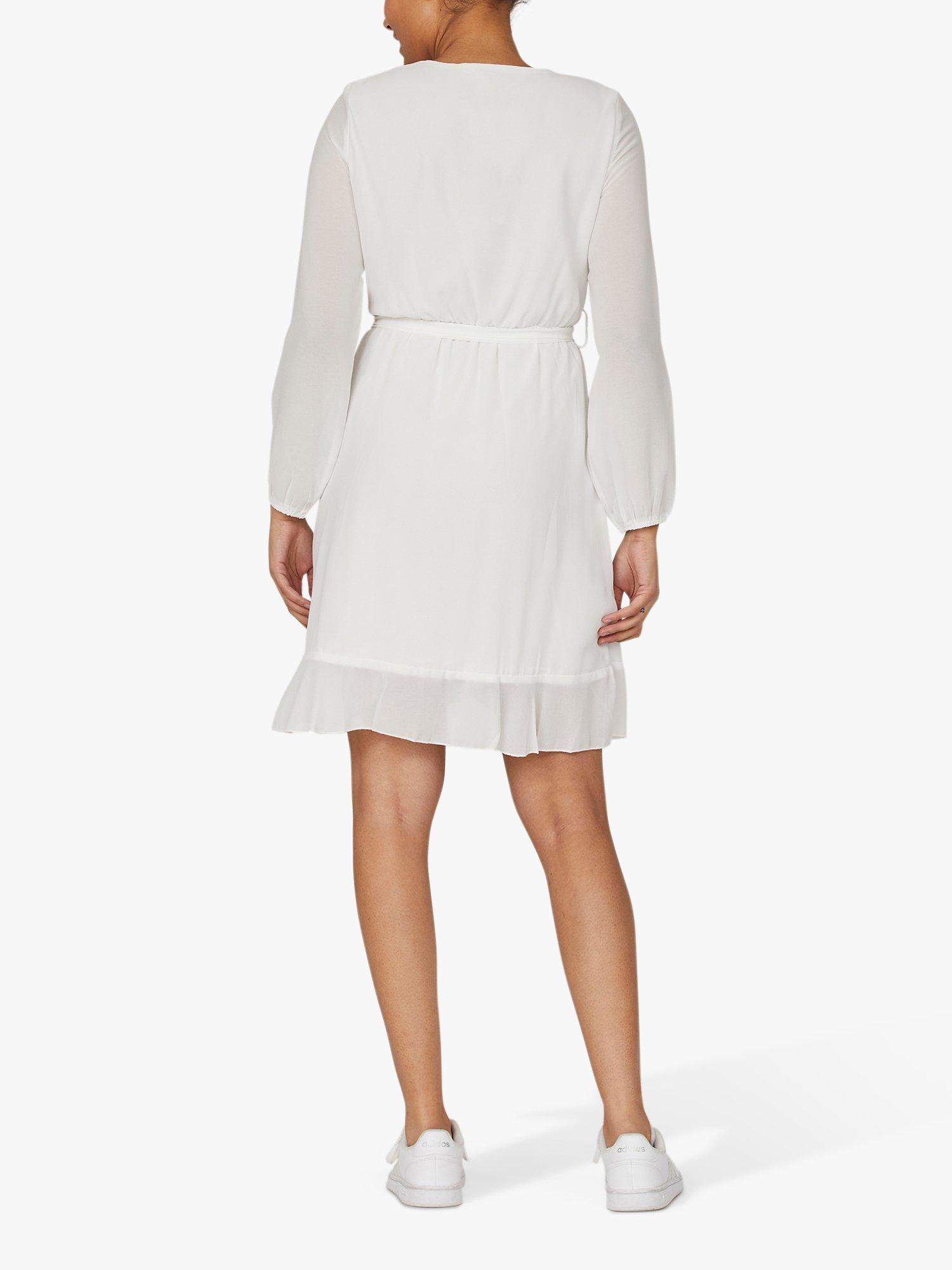 Product image 2 of 4, which shows Sisters Point New Greto Wrap Dress, Cream, XS