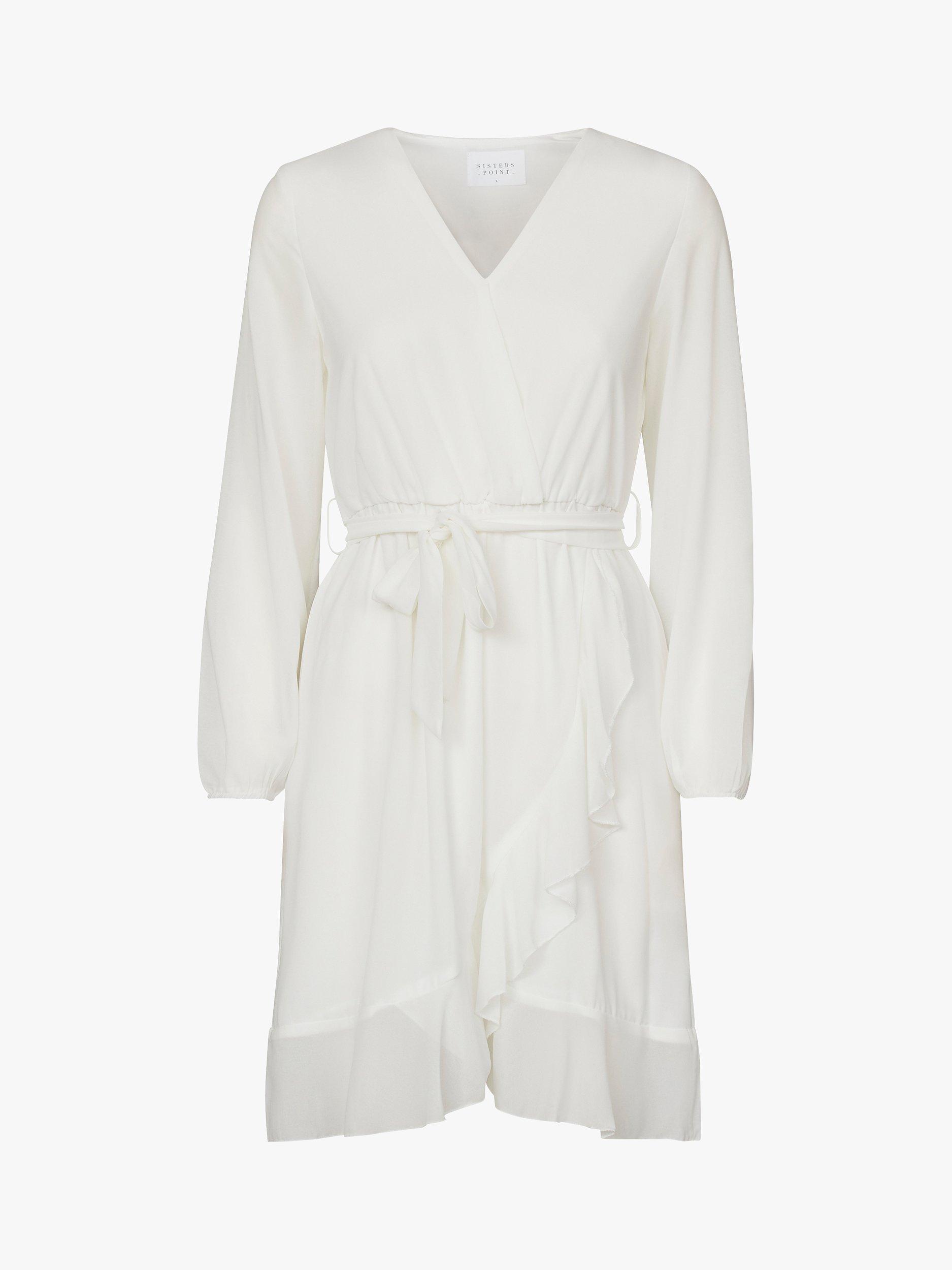 Product image 3 of 4, which shows Sisters Point New Greto Wrap Dress, Cream, XS