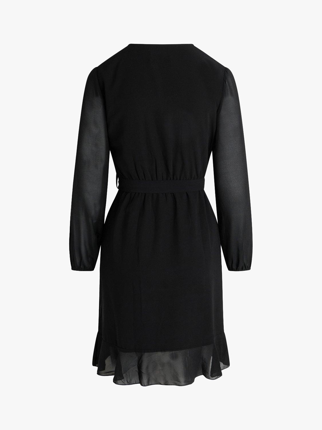Product image 4 of 5, which shows Sisters Point New Greto Wrap Dress, Black, XS