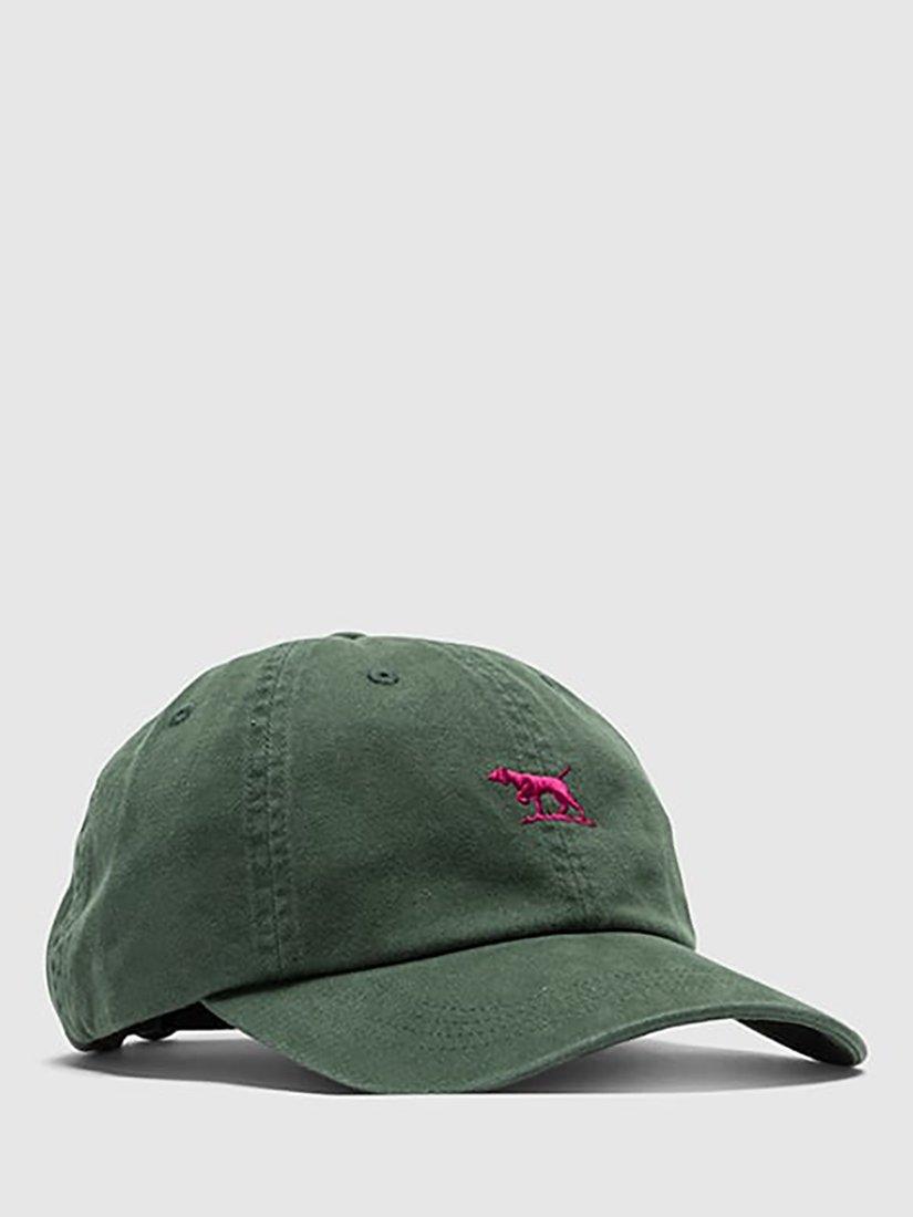 Product image 2 of 5, which shows Rodd & Gunn Gunn Cotton Cap, Dark Green/Magenta, One Size
