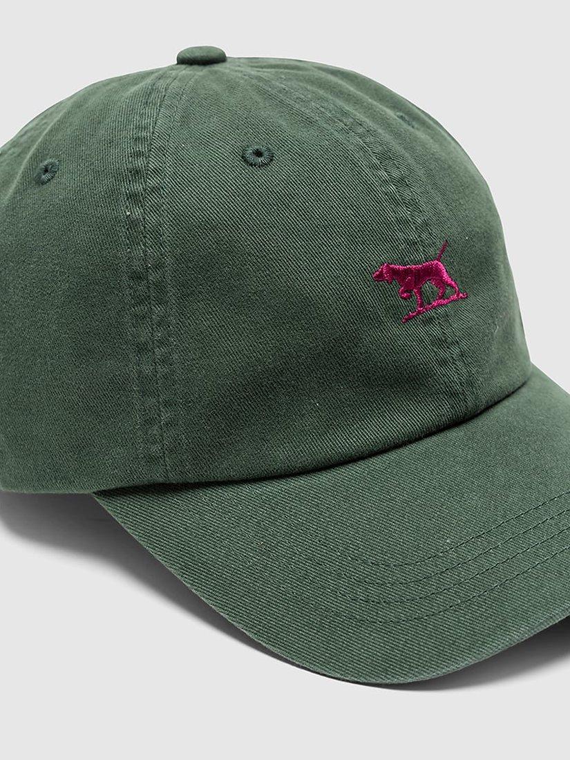 Product image 5 of 5, which shows Rodd & Gunn Gunn Cotton Cap, Dark Green/Magenta, One Size