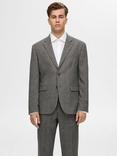 Selected Regular Fit Wool Blend Blazer, Grey