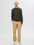 SELECTED HOMME Polo Collar Merino Wool Knit Jumper