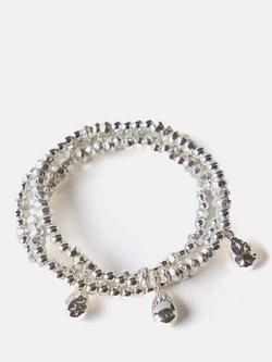 Mint Velvet Friendship Bracelet Set, Silver
