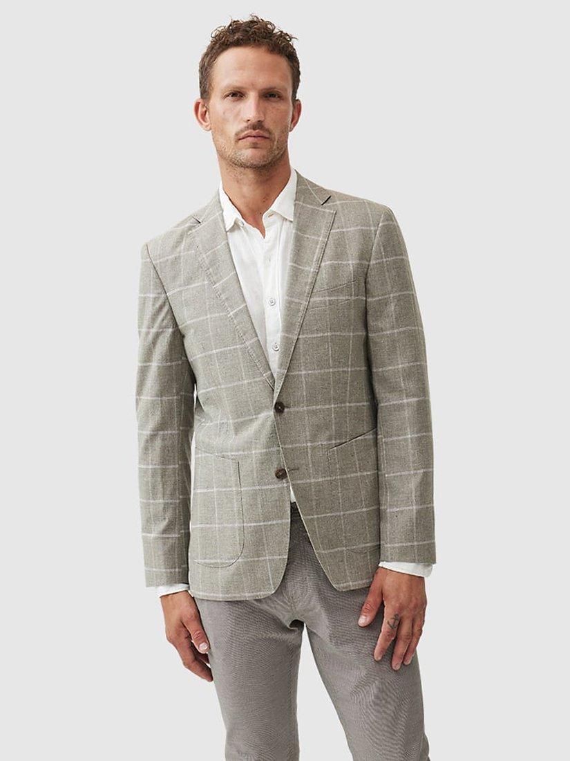 Rodd & Gunn Rossmore Check Wool Blend Slim Fit Blazer, Sage