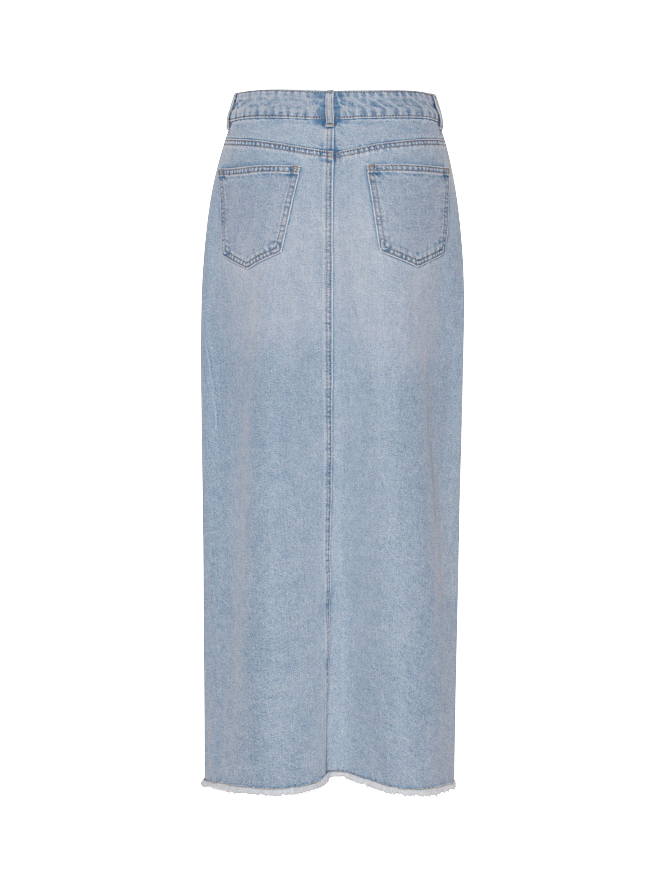 Product image 4 of 4, which shows A-VIEW Sean Denim Maxi Skirt, Light Denim Blue, 8