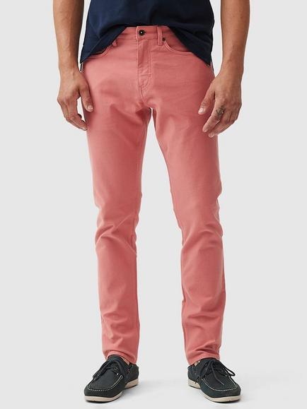 Rodd & Gunn Motion 2 Straight Fit Stretch Cotton Jeans, Coral, Coral