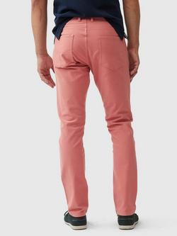 Rodd & Gunn Motion 2 Straight Fit Stretch Cotton Jeans, Coral - view 2, Coral