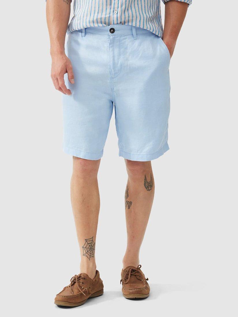 Rodd & Gunn Westlock Linen Relaxed Fit 9" Bermuda Shorts, Aquamarine, 28