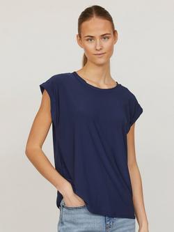 Sisters Point Low Cap Sleeve T-Shirt, Navy