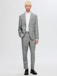 SELECTED HOMME Slim Fit Linen Trousers, Flint Gray