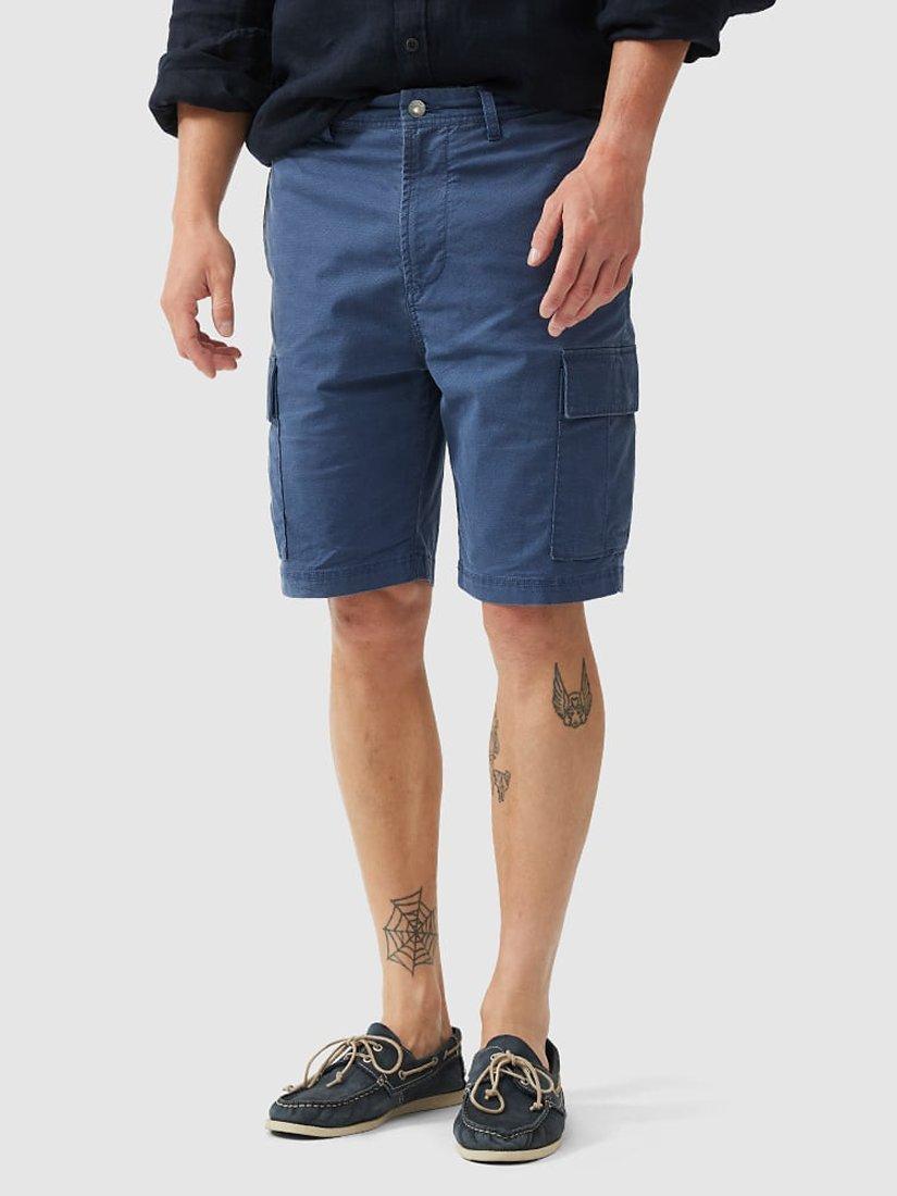 Rodd & Gunn Arkles Bay Cotton Relaxed Cargo Shorts, Denim