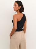 KAFFE Pia One Shoulder Ribbed Top