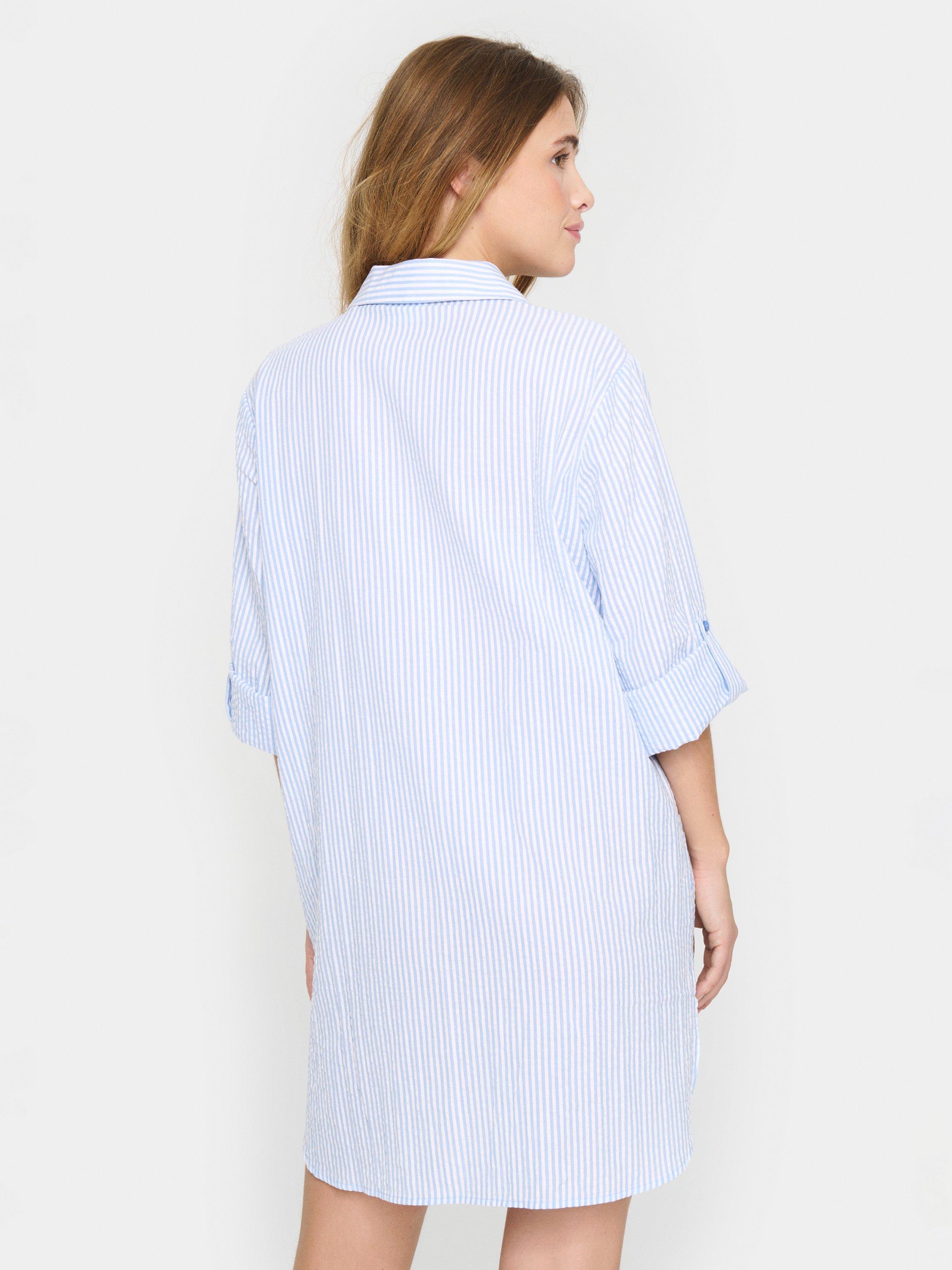 Product image 2 of 5, which shows Saint Tropez Ziba Long Sleeve Button Tunic, Dutch Canal, XL