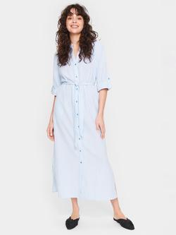 Saint Tropez Ziba Button Long Sleeve Midi Dress, Dutch Canal, Dutch Canal