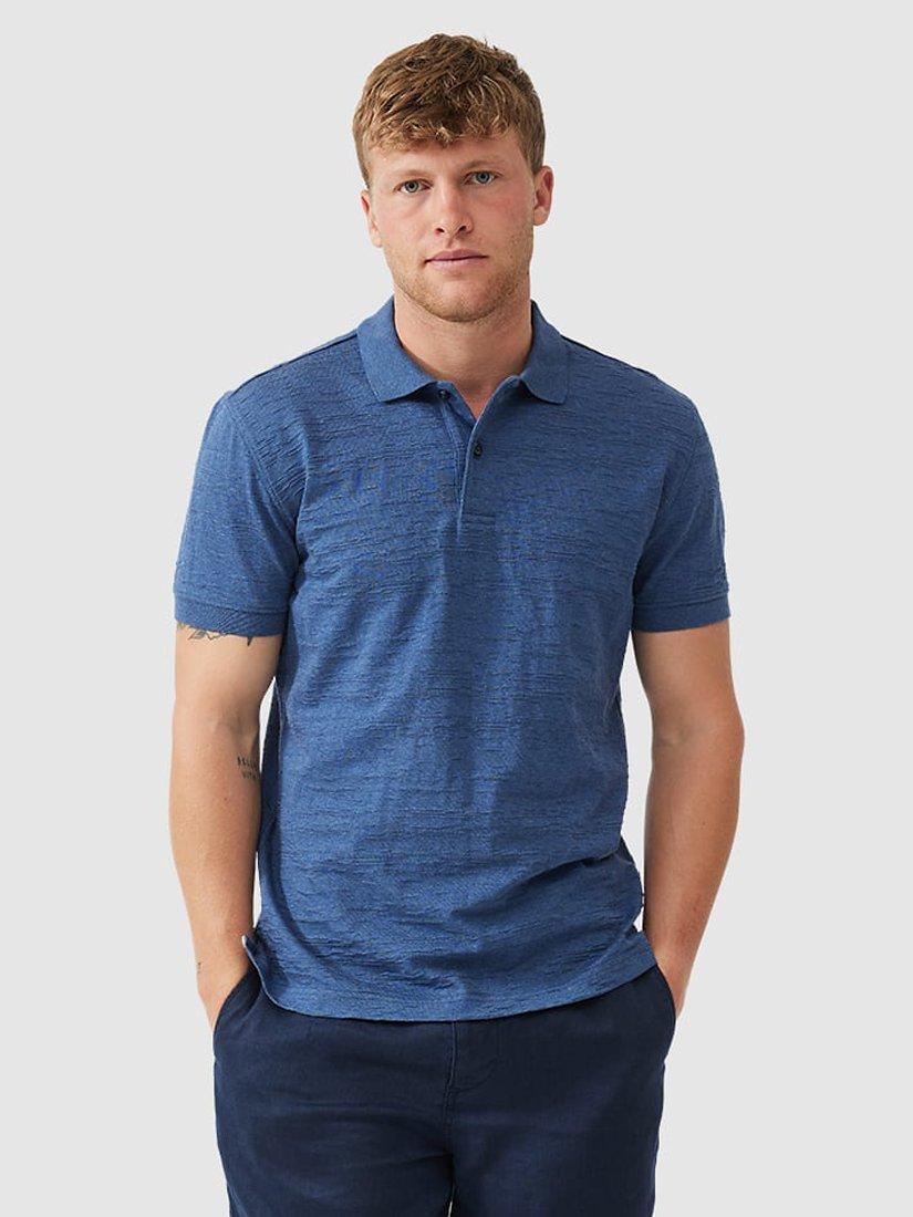 Rodd & Gunn Banks Roads Cotton Slim Fit Short Sleeve Polo, Ocean