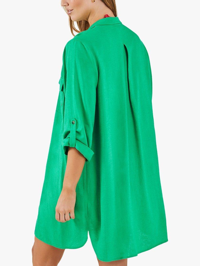 Product image 2 of 4, which shows Accessorize Longline Beach Shirt, Green, S