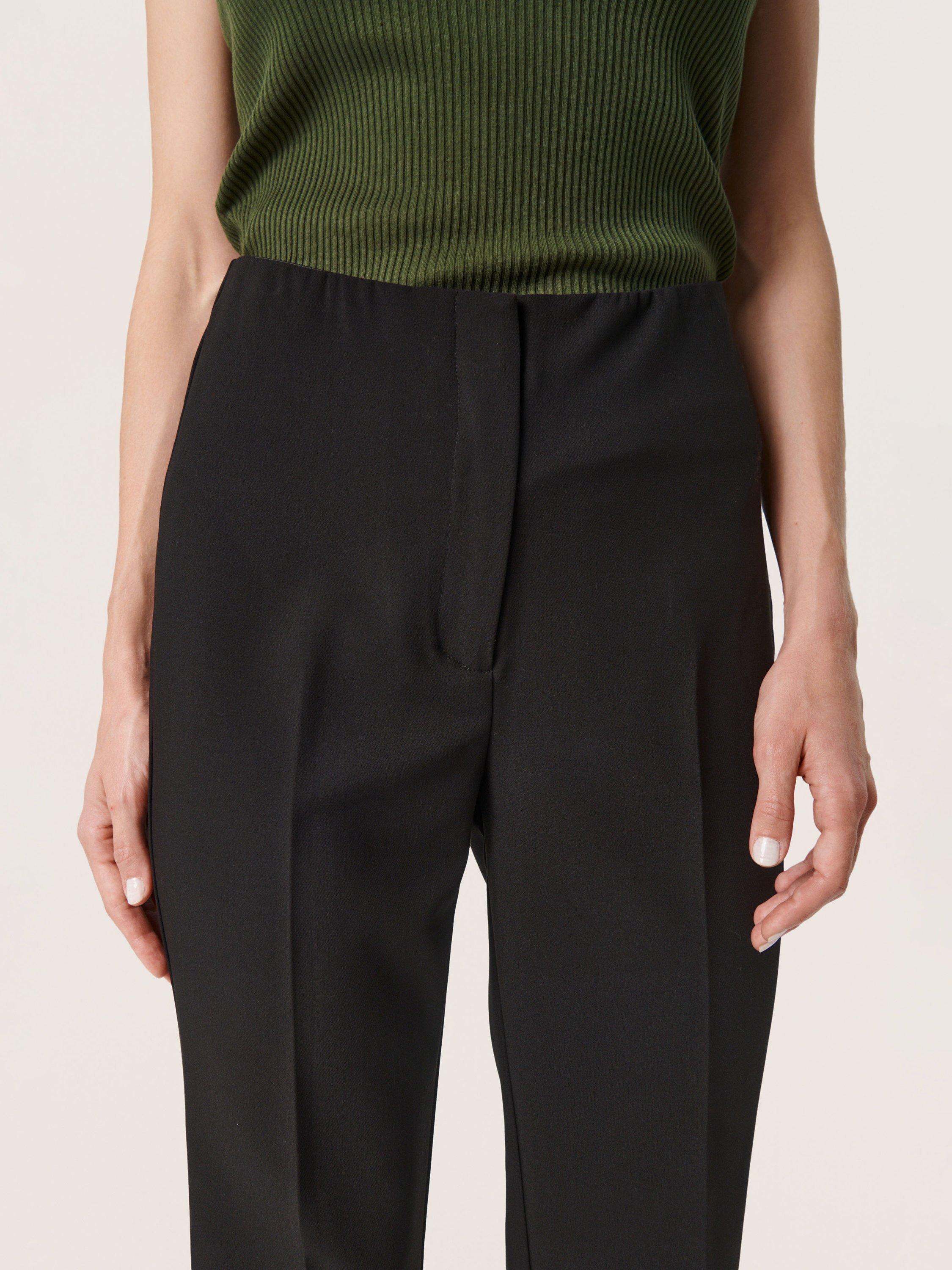 Product image 4 of 6, which shows Soaked In Luxury Corinne High Waisted Wide Legs Trousers, Black, XS