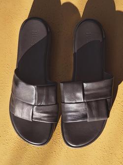 HUSH Willa Leather Weave Sandals - view 2, Oxblood