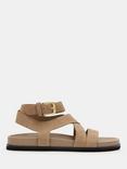 HUSH Sadie Suede Footbed Sandals, Taupe