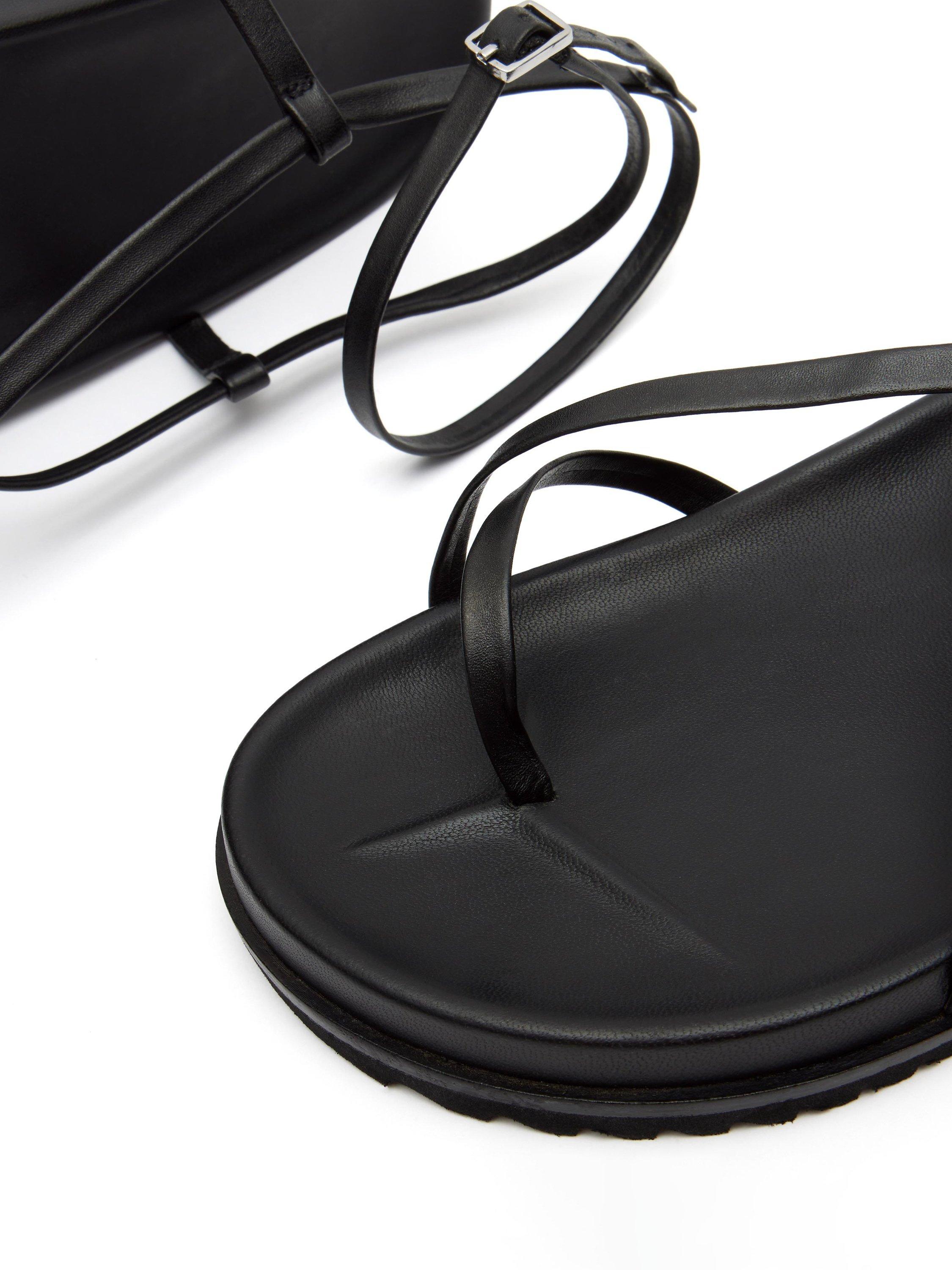 Product image 5 of 5, which shows HUSH Thea Minimal Footbed Sandals, Black, 3