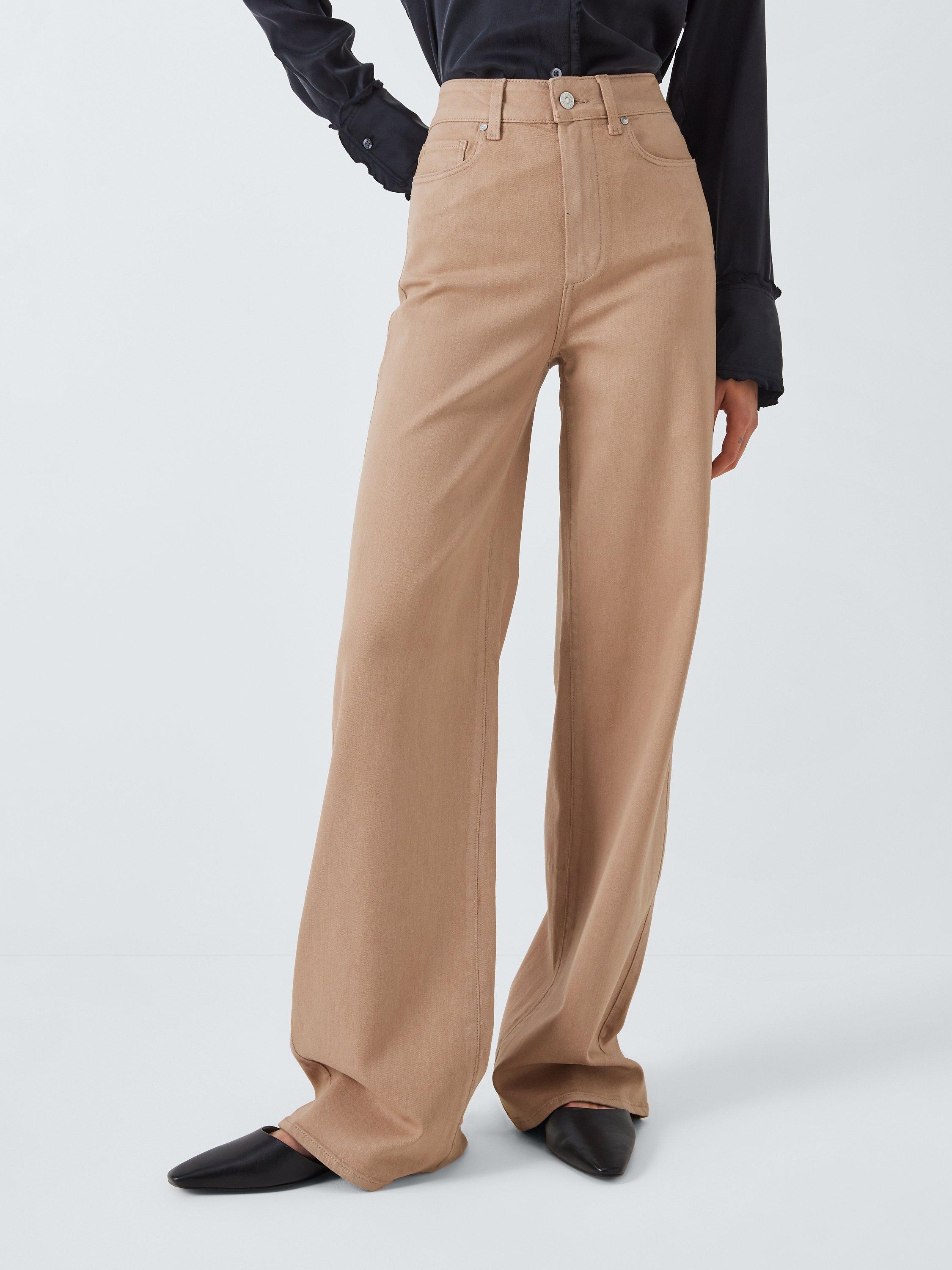 Product image 1 of 6, which shows PAIGE Sasha High Rise Wide Leg Jeans, French Latte, 24