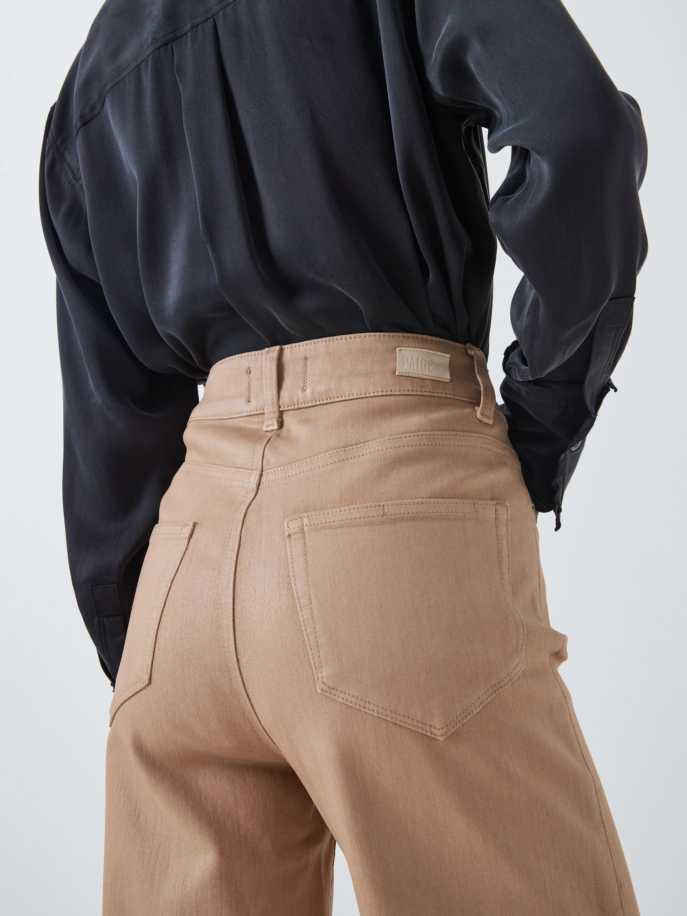 Product image 5 of 6, which shows PAIGE Sasha High Rise Wide Leg Jeans, French Latte, 24