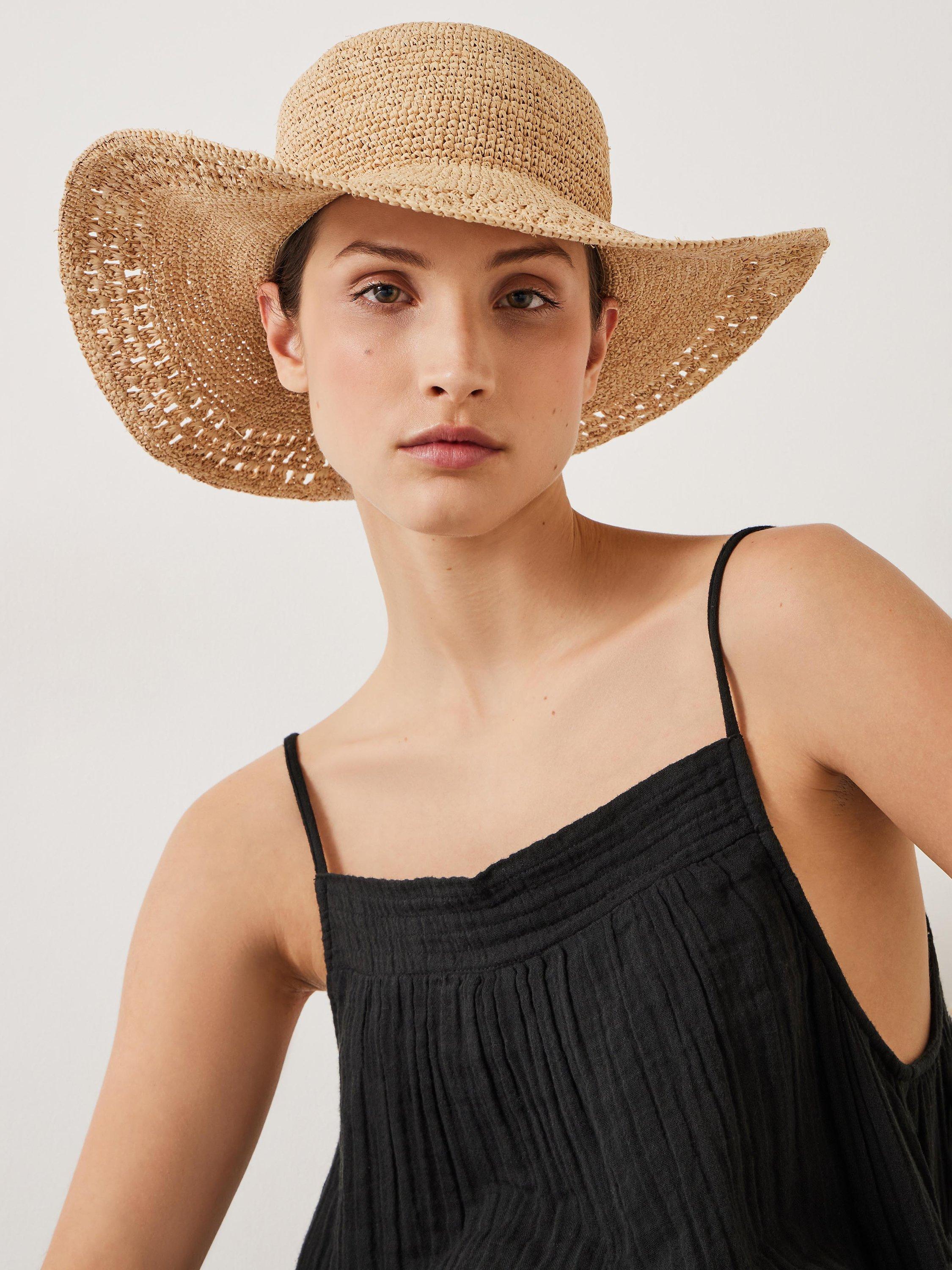 HUSH India Weave Floppy Hat Natural