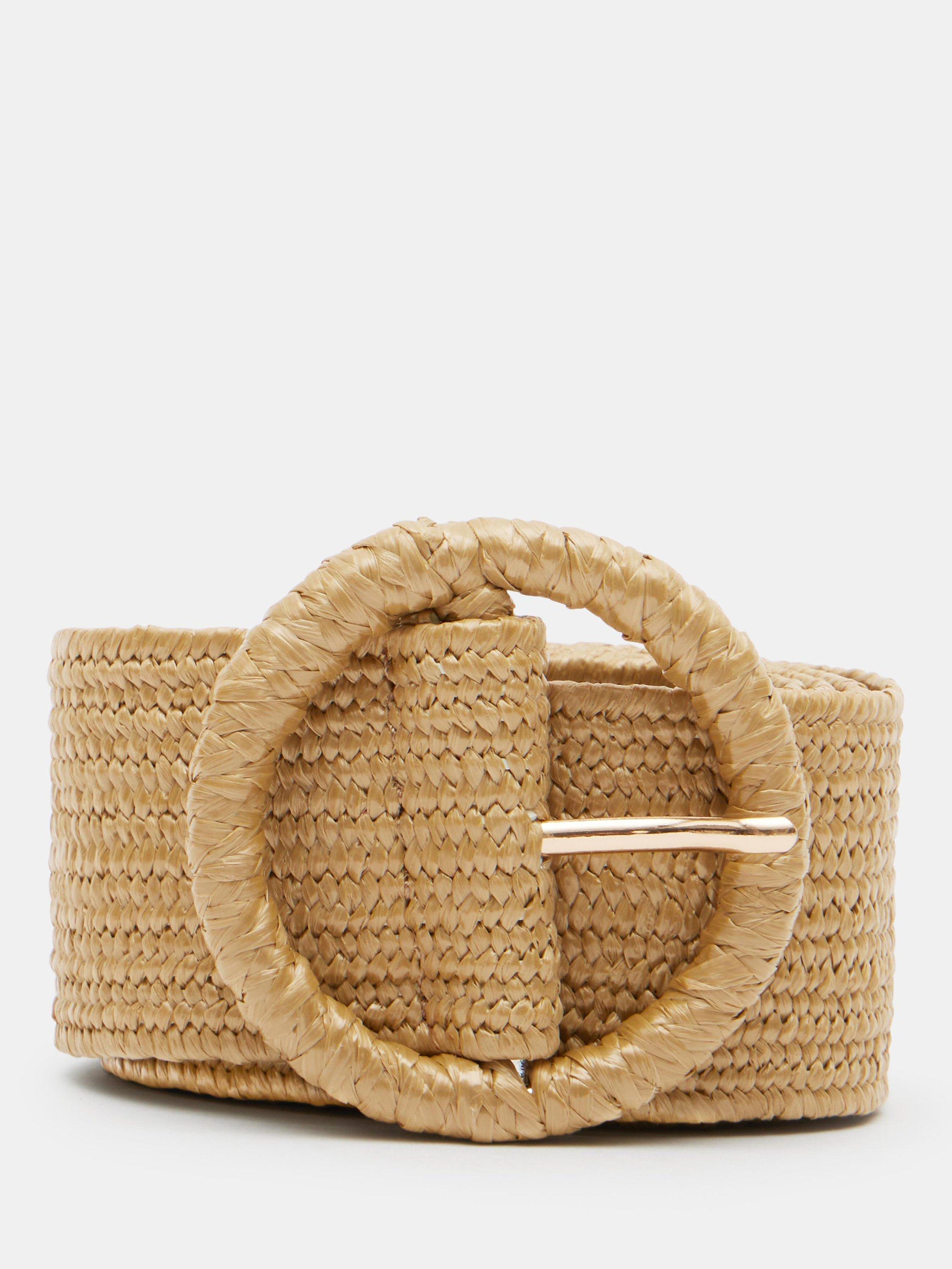 Product image 1 of 5, which shows HUSH Wrenley Woven Belt, Natural, S-M