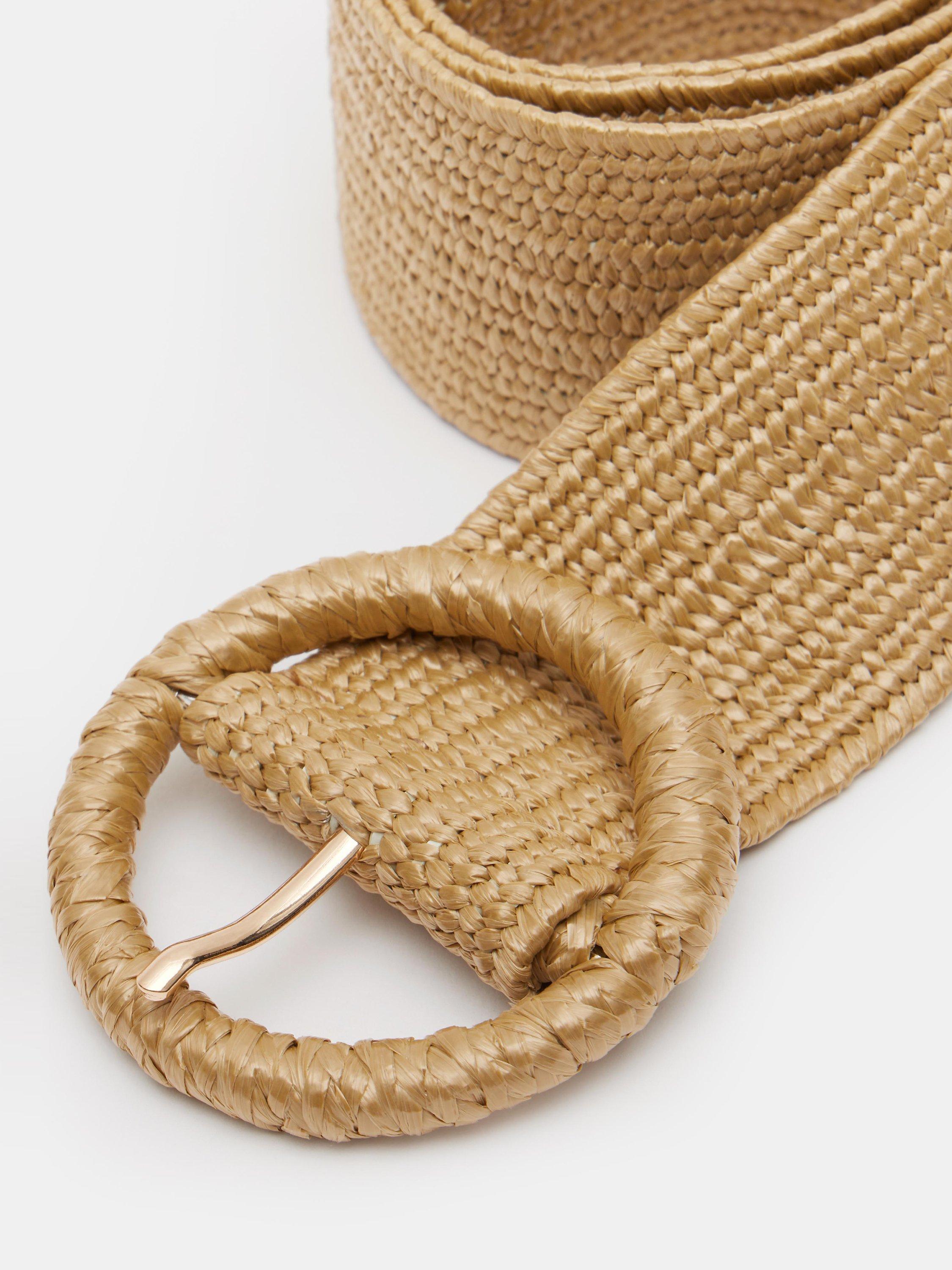 Product image 2 of 5, which shows HUSH Wrenley Woven Belt, Natural, S-M