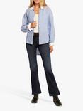 Current/Elliott The Candid Relaxed Fit Linen Shirt, Blue, Blue