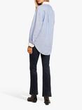 Current/Elliott The Candid Relaxed Fit Linen Shirt, Blue, Blue