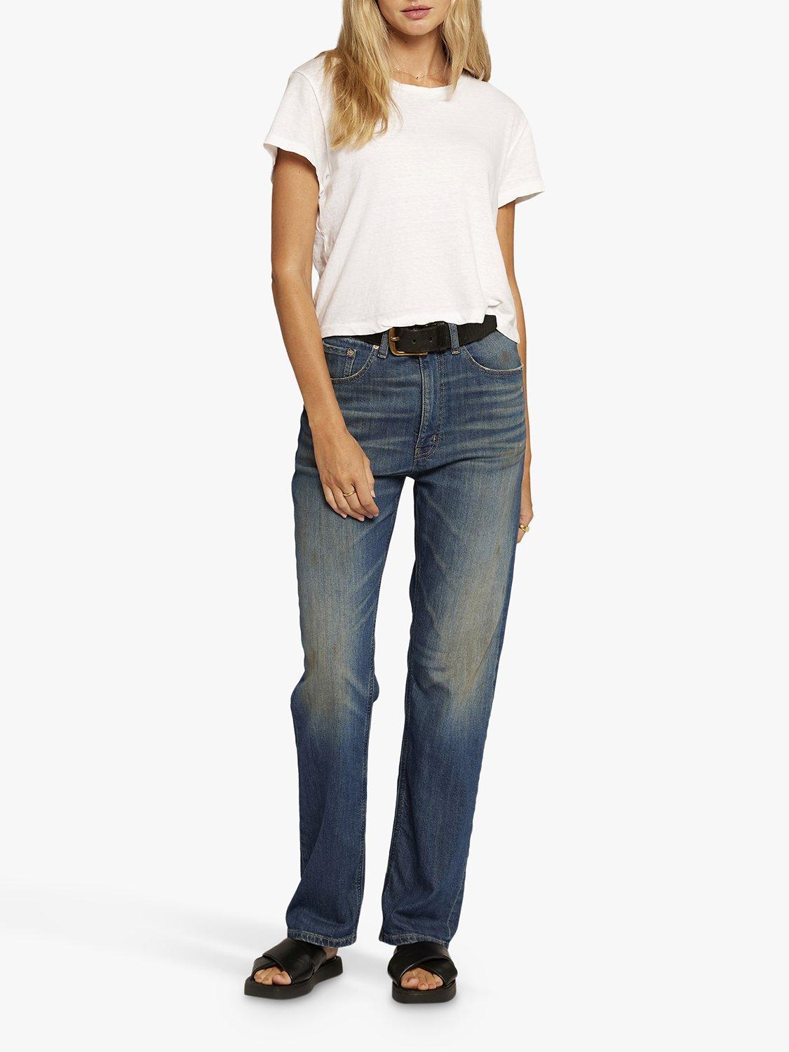 Product image 1 of 3, which shows Current/Elliott The Cody Relaxed Straight Leg Jeans, Harvey, W25/L32