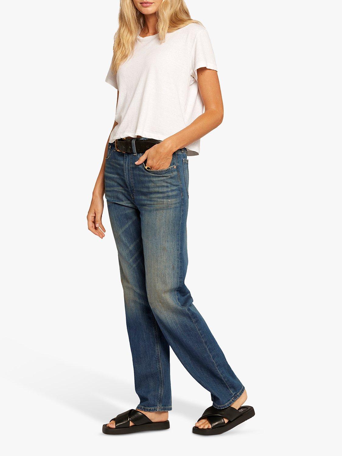 Product image 2 of 3, which shows Current/Elliott The Cody Relaxed Straight Leg Jeans, Harvey, W25/L32