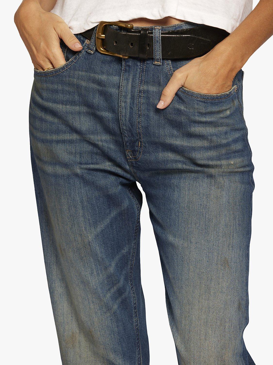 Product image 3 of 3, which shows Current/Elliott The Cody Relaxed Straight Leg Jeans, Harvey, W25/L32