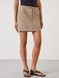 HUSH Deia Utility Cotton Mini Skirt, Darker Beige