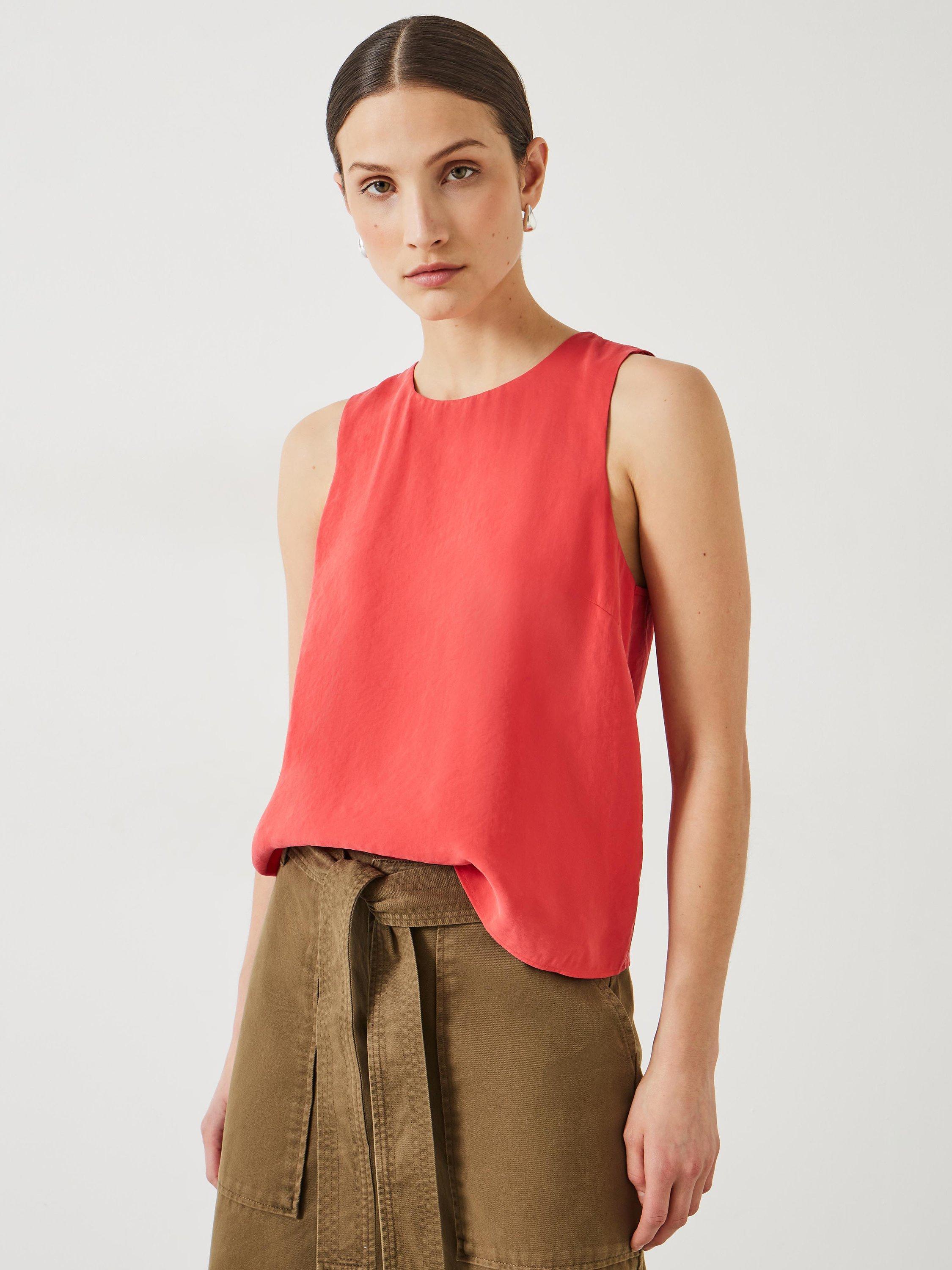 HUSH Alora Back Knot Top, Red