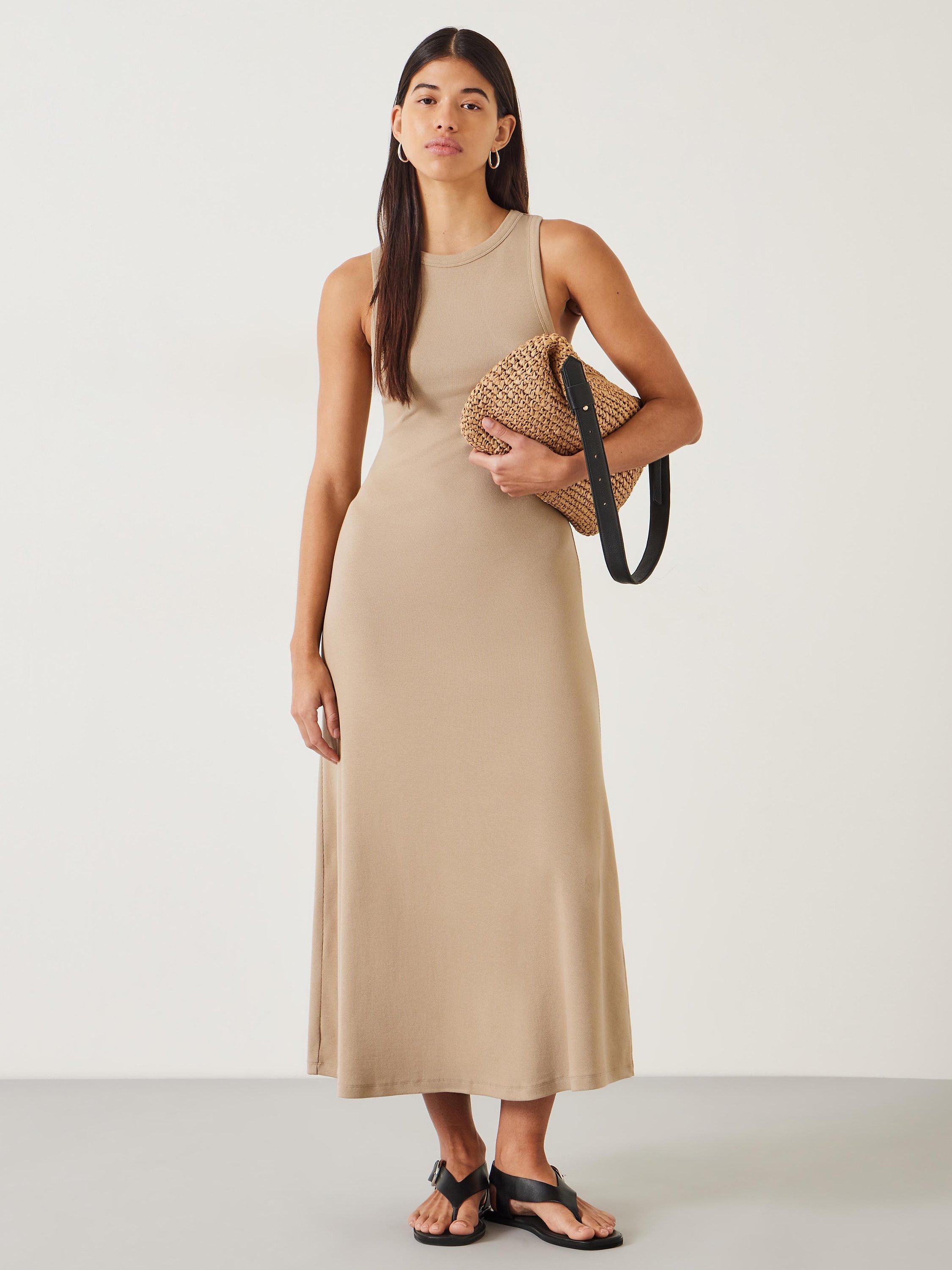 HUSH Rosita Jersey Maxi Dress, Beige