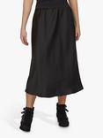 Sisters Point Shiny Satin Skirt, Black