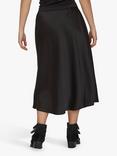 Sisters Point Shiny Satin Skirt, Black